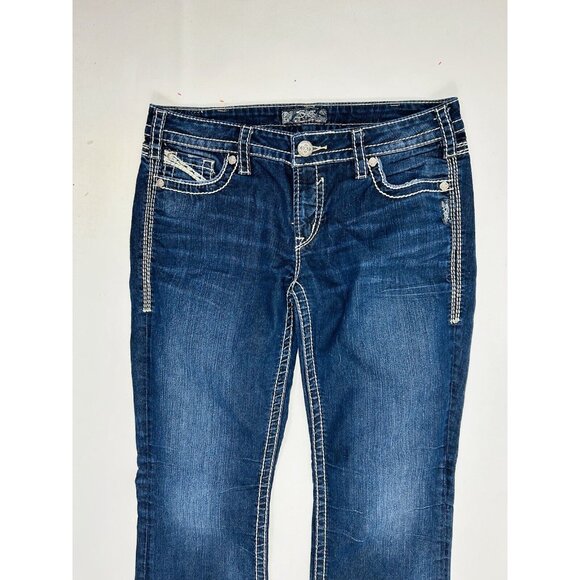 Silver Jeans Aiko Bootcut Thick Stitched Flap Pocket Jeans Mens 33x32 - Picture 2 of 9